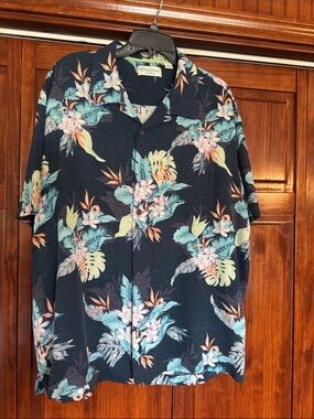 Caribbean (Silk Blend) Tropical Floral Camp Shirt